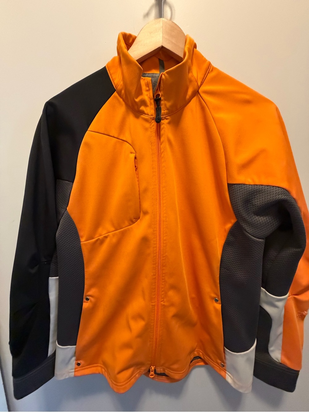 Orange & grey Performance Jacket - Lightweight Zip Front